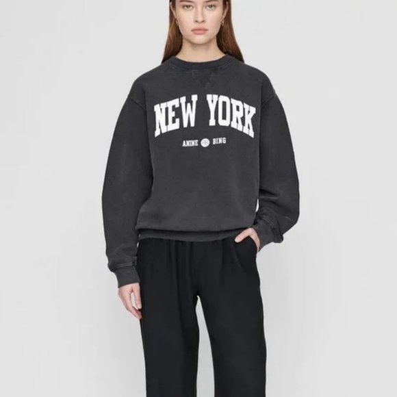 Anine Bing Tops - RAMONA SWEATSHIRT UNIVERSITY NEW YORK